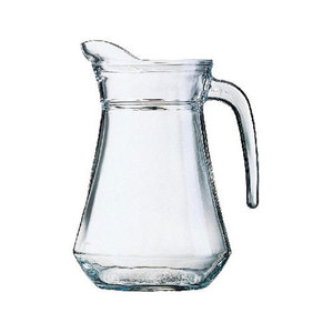 Carafe à eau en verre de luxe au design moderne, faite à la main, avec couvercle en bois, capacité de 1 L, pour eau, jus, vin - Décoration de table de cuisine - Product Image 4