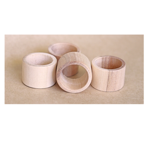 Ensemble de 4 ronds de serviette en bois d'acacia Utilisation à la maison et dans la cuisine Rond de serviette Utilisation exclusive Qualité supérieure tendance - Product Image 6