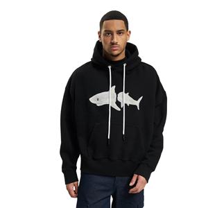 Streetwear personnalisé de haute qualité Fabricant de vêtements Sweat à capuche brodé en chenille Pull en coton mélangé noir et noir - Product Image 1