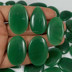 Aventurine verte naturelle, cabochon, pierre semi-précieuse, lot en vrac pour la fabrication de bijoux en argent - Product Image 5