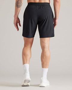 Short d'entraînement léger et extensible pour hommes, vêtements de gym d'été, logo personnalisé, couleur unie, style décontracté, brodé - Product Image 3