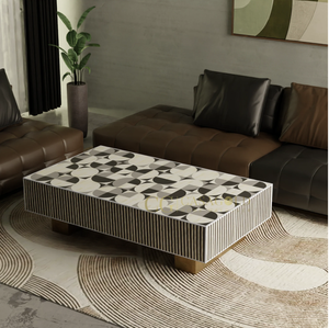 Mesa de resina con incrustaciones de hueso de alta calidad India para sala de estar Consola de mesa de té elegante de gama alta india a precio de fábrica al por mayor - Product Image 2