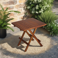 Table basse pliante en bois massif d'extérieur, design moderne, carrée, pour salon, meubles de maison