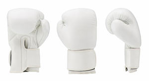 Venta caliente guantes de boxeo de cuero blanco profesionales personalizados para entrenamiento y uso profesional - Product Image 4