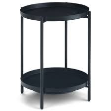 Metal Monet Industrial 17 Inch Wide Metal End Table in <b>Black</b>, For the Living Room and Bedroom - Product Image 4