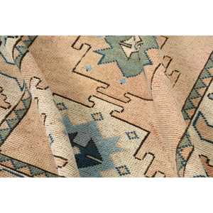 Alfombra Turca Vintage, Alfombra de 3.1x4.7 pies, Alfombra Floral Azul Marrón - Product Image 5