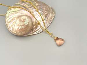 Délicat Morganite Chaîne Collier pour Femmes Argent Cou Chai Rose et Jaune Plaqué Or Chaîne Pendentif Collier Gouttes Hipping - Product Image 2