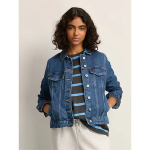 Mode automne conception spéciale bonne qualité femmes 100% coton personnalisé lavé Designer Denim veste - Product Image 1
