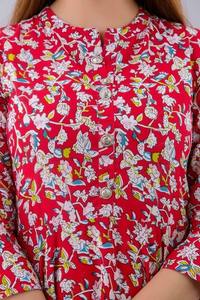 Robe bohème faite à la main pour femmes en coton bio imprimé floral Style décontracté à la mode pour l'été parfait cadeau de la Saint-Valentin naturel - Product Image 5