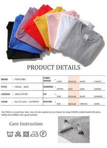 OEM personalizado 100% algodón camiseta de los hombres de alta calidad 210gsm marca LOGO impresión Dip Dye técnica 3D patrón - Product Image 4