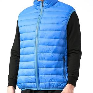 Nouvelle conception, vente en gros, veste matelassée sans manches à capuche en nylon de haute qualité, fermeture éclair sur le devant, marque privée, homme, hiver - Product Image 3