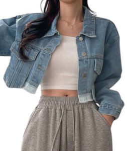 แจ็กเก็ตยีนส์กระดุมแถวเดียวสไตล์เกาหลีทรงหลวมใส่ได้ทั้งชายและหญิงแฟชั่นแนวสตรีท - Product Image 5