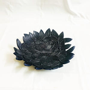 Plateau à feuilles en aluminium pour hôtels et traiteur Bols de table élégants pour le service de salade Vaisselle de mariage Bols à feuilles décoratifs - Product Image 1