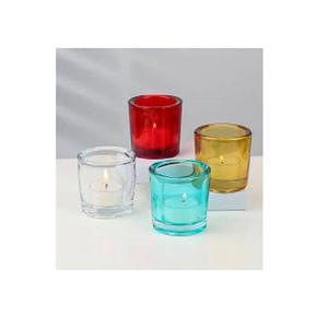 Portavelas de colores, decoración romántica, cena, boda, mesa colorida, taza de vela con diseño de rayas - Product Image 1