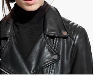 New Winter Style Women <b>Zipper</b> Design Leather <b>Jackets</b> Sheepa Nappa Leather <b>Jackets</b> For Women - Product Image 6