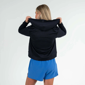 Custom Lightweight Zip Up Hoodie <b>For</b> Women Casual Long Sleeve Drawstring Jacket Activewear Top <b>For</b> Running Training - Product Image 3