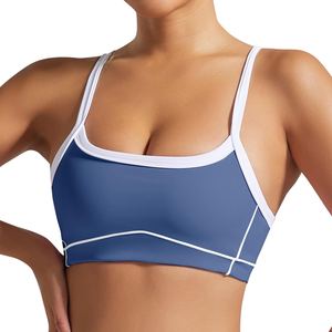 Soutien-gorge de sport pour femmes de qualité supérieure soutien moyen dos croisé à bretelles Fitness Yoga vêtements de sport Logo personnalisé respirant sans couture - Product Image 1