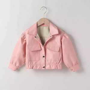 แจ็คเก็ตหนังแกะแท้สำหรับเด็ก ฤดูใบไม้ร่วง ฤดูหนาว แบบยูนิเซ็กซ์ คอตั้ง กันลม กันน้ำ ปรับแต่งได้ ขายส่ง - Product Image 2