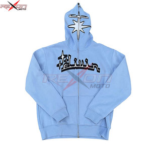 Embroidered Print Hoodies Men's Fashion Oversized Full <b>Zip</b> <b>Up</b> Hooded Sweatshirt Hip Hop Long Sleeve Jacket Coat Streetwear - Product Image 2