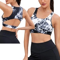 Sujetador Deportivo de Diseño Personalizado para Mujer, de Alta Sujeción, Transpirable, de Spandex y Nailon, con Impresión Sublimada, de Secado Rápido