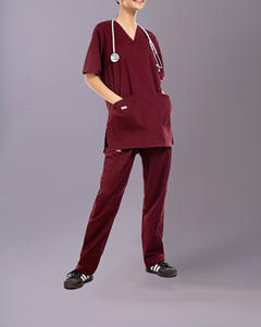 Uniformes Médicos de Verano al por Mayor con Cuello en V para Hospital, Uniformes de Enfermera y Doctor para Hombres y Mujeres, Uniformes Médicos Personalizados OEM de Manga Corta - Product Image 4