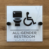 Plaque signalétique personnalisée en métal avec adhésif/vis 3M, numéro de maison, adresse de bureau, panneau en acrylique pour salle de bain, cabine d'essayage, toilettes, sanitaire