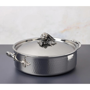 Casserole en acier inoxydable Accessoires de cuisine Ensemble de casseroles de cuisson et de stockage Casserole à double paroi Couvercle coulé en aluminium - Product Image 1