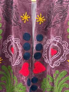 Womens Winter Heart Velvet Suzani Oversize Boho Chic <b>Jacket</b> 100% Cotton Shell Quick Dry Breathable <b>Bridesmaid</b> Gift Coat - Product Image 3