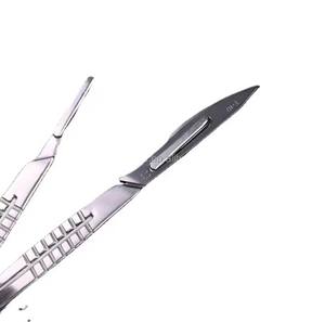 ด้ามมีดผ่าตัดแบบใช้ซ้ำได้ # 3 # ด้ามมีดผ่าตัดสแตนเลส 4 ชิ้น สำหรับคลินิกและโรงพยาบาล - จำหน่ายส่งจำนวนมาก - Product Image 5