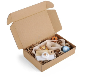 Nhỏ màu nâu sóng hộp các tông với Matt Cán dập nổi lớp phủ UV cho doanh nghiệp nhỏ vận chuyển bánh Hộp bao bì - Product Image 2