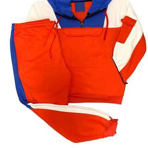 Chándal de chándal para hombre, ropa deportiva de entrenamiento de gran tamaño, pantalones con capucha de algodón, conjunto de dos piezas, chándal de invierno para hombre - Product Image 3