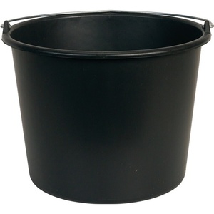 GRIPLINE D 12L Black <b>Plastic</b> Construction <b>Bucket</b> - Product Image 1