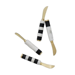 New Arrival Manufacturer & Exporter From India Royal Design Green <b>Bone</b> <b>Handle</b> Gold Cheese <b>Knife</b> Set for Home Kitchen Accessory - Product Image 4