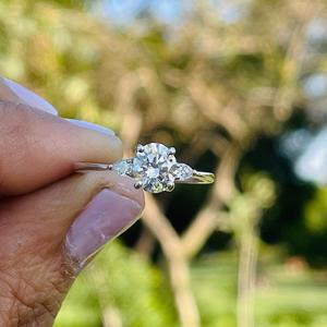 Igi แหวนเพชรกลมสำหรับงานแต่งงานและงานหมั้นแหวนทอง14K สำหรับใส่ในแล็บ - Product Image 3