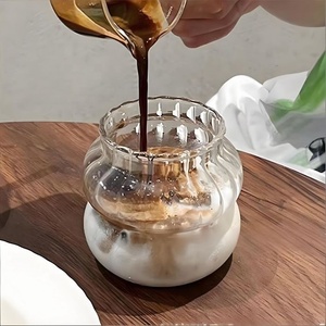 Đáng yêu Sọc Sâu Bướm Cốc cấu hình cao cốc cà phê chịu nhiệt cốc thủy tinh để sử dụng nhà - Product Image 5