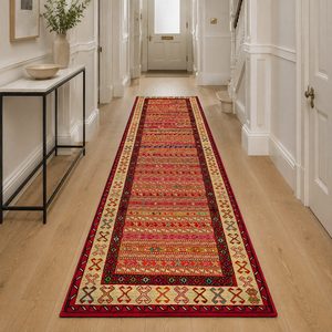 <b>RUGS</b> DEPOT LXDP-0719 Wholesale Red Burgundy Bohemian Tribal Digital Printed Machine Washable Chenille Area <b>Rug</b> <b>Non</b> <b>Slip</b> - Product Image 5
