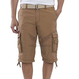 2024 Cargo Shorts pour hommes shorts décontractés sergé 100% coton Cargo Shorts sous le genou lâche 100% meilleure qualité taux de gros - Product Image 2