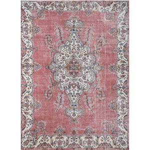 Alfombra de Lana Anudada a Mano de Gran Tamaño, Diseño de Medallón Rojo y Naranja, para Sala de Estar, Pasillo Rectangular, Modelo Pae-2019 - Product Image 1