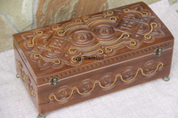 Console en bois massif naturel sculpté rustique de haute qualité Tradebyd, meuble artisanal personnalisable DIY, style ferme moderne pour la maison