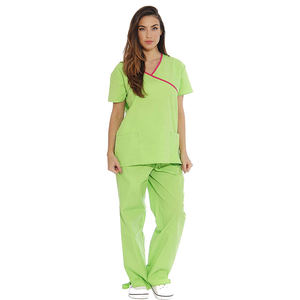 Women's Purefit Stretch <b>Scrub</b> <b>Set</b> With V Neck Top And Jogger Pants For Medical Professionals Lightweight With Customization - Product Image 4