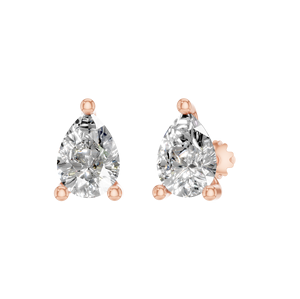 Boucles d'oreilles en or massif 14 carats personnalisées, bijoux fins, poires, avec diamants de laboratoire VS1-F, taille poire, pour femmes - Product Image 3