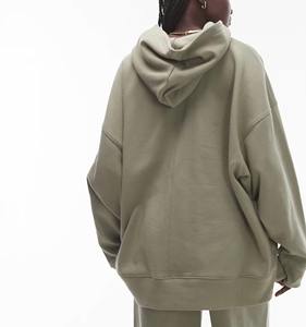 Women Oversized Pullover Hoodie Soft <b>Velour</b> Long Sleeve Casual <b>Sweatshirt</b> Cozy Loose Fit Streetwear Front Logo Fashion - Product Image 4