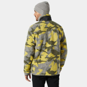 Veste polaire réversible en laine oversize imprimée Sherpa duveteuse pour hommes hiver 100% personnalisée OEM - Product Image 5