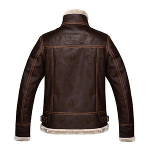 Hot Sale Saleh Enterprises <b>Genuine</b> <b>Leather</b> <b>Jacket</b> Men Fashion Biker Real Cowhide Custom Logo Winter Coat Plus Size Waterproof - Product Image 4
