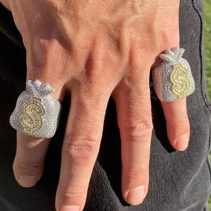 Customizable Luxury 925 Sterling Silver & 14K White Gold <b>Wedding</b> Band <b>Ring</b> <b>Cushion</b> Cut Moissanite Customized Jewelry for Women - Product Image 5