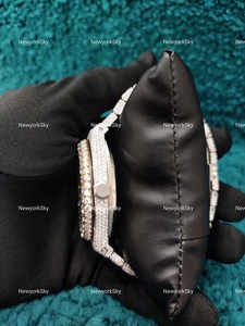 นาฬิกาอัตโนมัติ Moissanite แบบเฉพาะ41มม. จำนวนจำกัดขายส่งโรงงานสไตล์ฮิปฮอปสุดหรู - Product Image 4