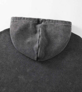 2024 venta al por mayor personalizable DTF impresión Sudadera con capucha nuevo estilo ácido lavado 100% algodón sudaderas con capucha de ajuste Regular para hombres - Product Image 4