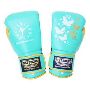 Guantes de boxeo de cuero PU con logotipo personalizado para entrenar guantes de boxeo profesionales de lucha y fitness - Product Image 1