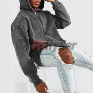 Sweat-shirts personnalisés 100 % coton épais 420 g/m² délavés à l'acide, écologiques, effet vieilli, surdimensionnés, tricotés, respirants, style vintage - Product Image 5