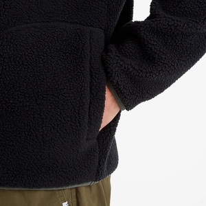 Veste d'hiver à demi-fermeture éclair en polaire Sherpa avec logo personnalisé unisexe OEM Veste avec fermeture à glissière pour hommes et femmes Design personnalisé - Product Image 6